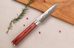 Coffret 2 couteaux Wusaki Pakka X50 pakkawood Santoku + Office