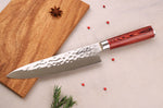 Mallette de 5 couteaux de cuisine Wusaki Pakka X50 manches pakkawood