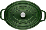 Cocotte Staub ovale en fonte émaillée basilic