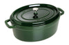 Cocotte Staub ovale en fonte émaillée basilic - 31cm