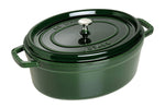 Cocotte Staub ovale en fonte émaillée basilic - 31cm