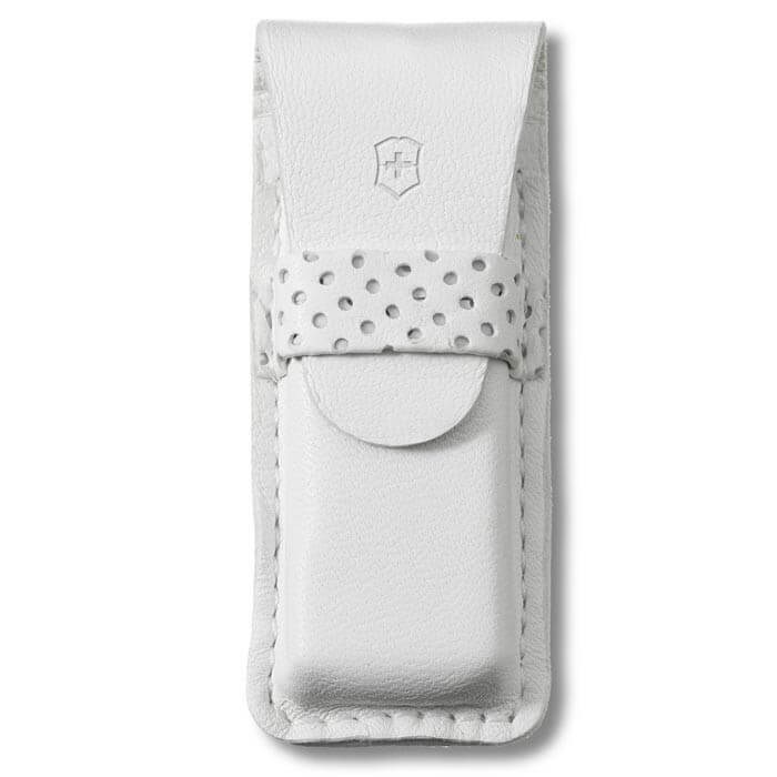 Etui cuir blanc Victorinox pour couteaux suisses 5,8cm - Jusqu'à 5 pièces