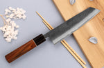 Couteau kiritsuke 18cm japonais artisanal Yuzo Black Nashiji